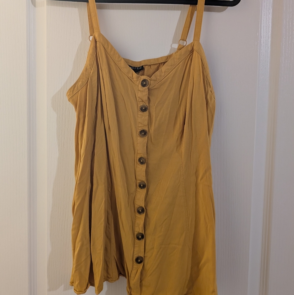 Mustard Button-Down Dress